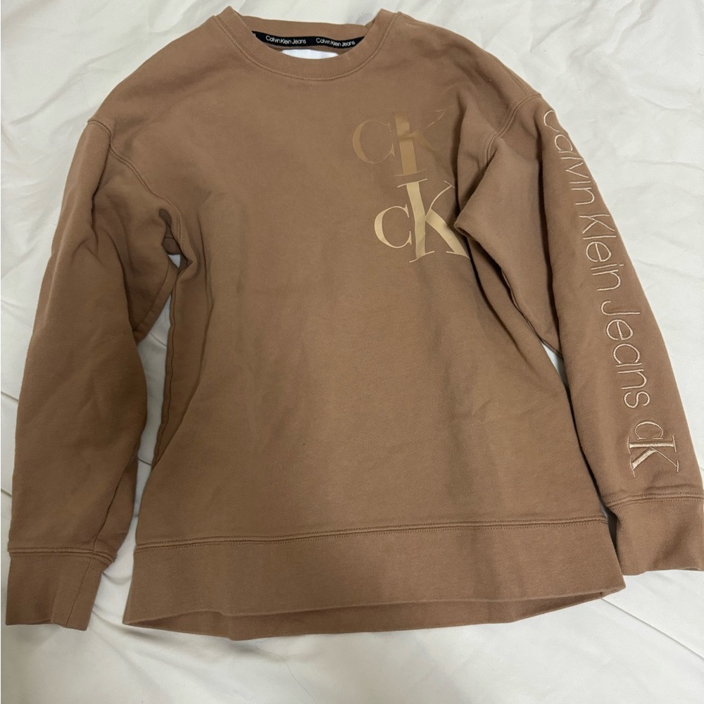 Calvin Klein Stacked Monogram Logo Crewneck Sweatshirt